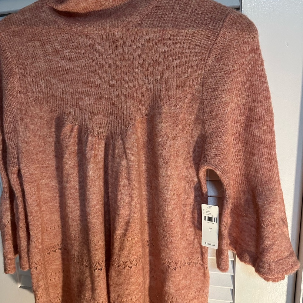 NWT Feathers Bone by Anthropologies lightweight sweater size L - Picture 7 of 8